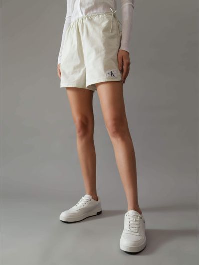 Short-Calvin-Klein-con-Logo-Mujer-Beige