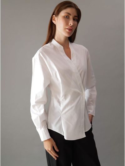 Camisa-Calvin-Klein-Cruzada-Mujer-Blanco
