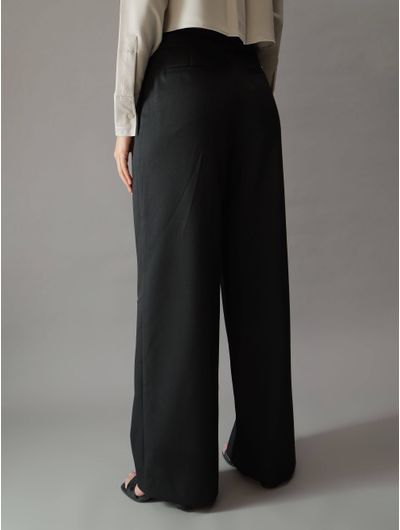 Pantalon-Calvin-Klein-Tailored-Wide-Mujer-Negro