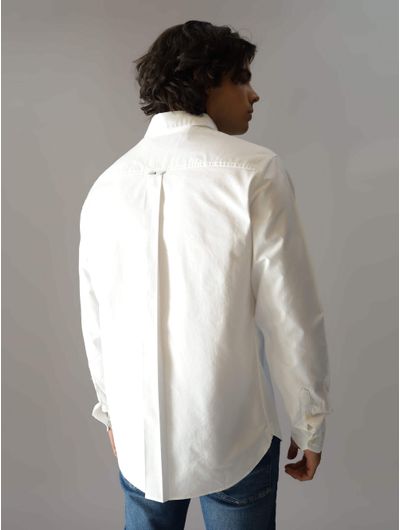 Camisa-Calvin-Klein-Logo-Hombre-Blanco