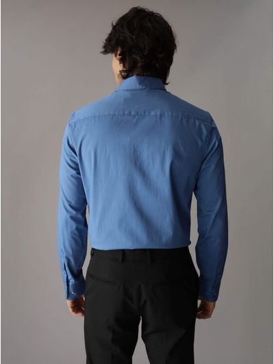 Camisa-Calvin-Klein-Logo-Hombre-Azul