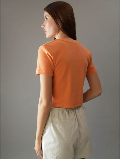 Top-Calvin-Klein-con-Logo-Mujer-Naranja