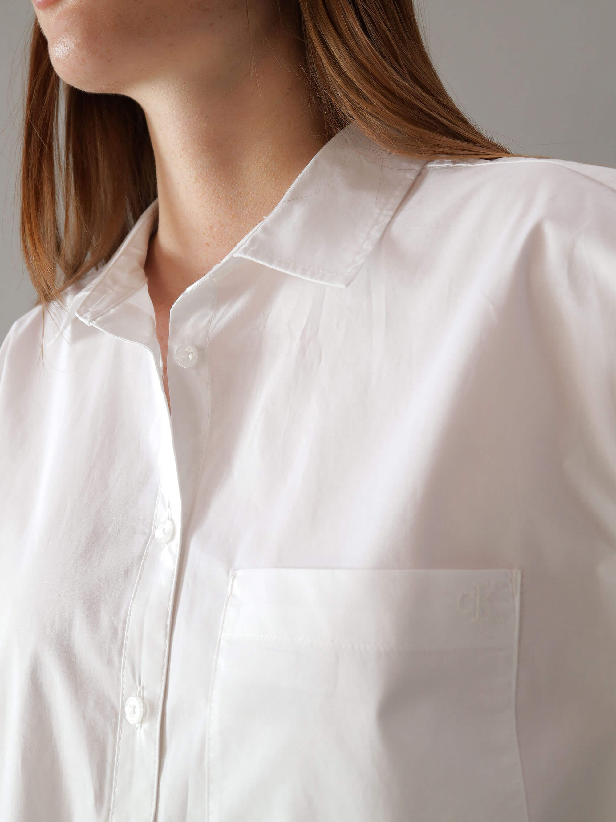 Camisa Calvin Klein Monograma Mujer Blanco