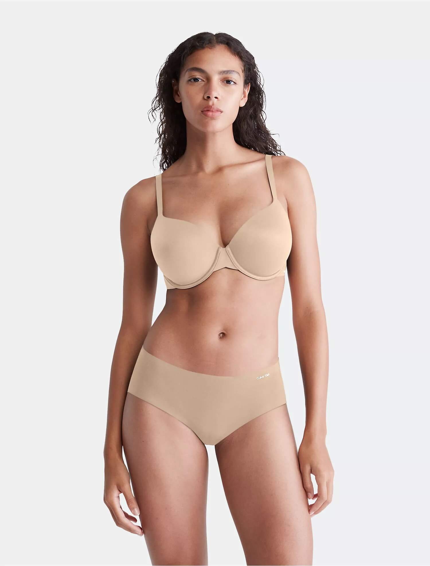 Brasier Calvin Klein Perfectly Fit Memory Touch Push-Up Mujer Beige