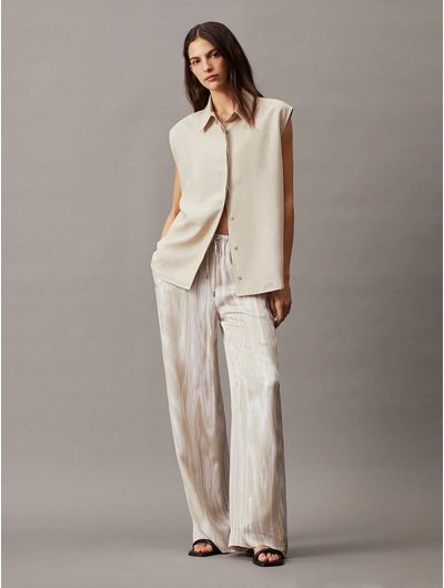Pantalon-Calvin-Klein-Estampado-Mujer-Blanco