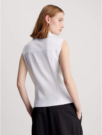Camisa-Calvin-Klein-sin-Mangas-Mujer-Blanco