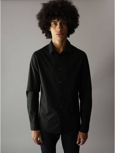Camisa-Calvin-Klein-Monograma-Hombre-Negro