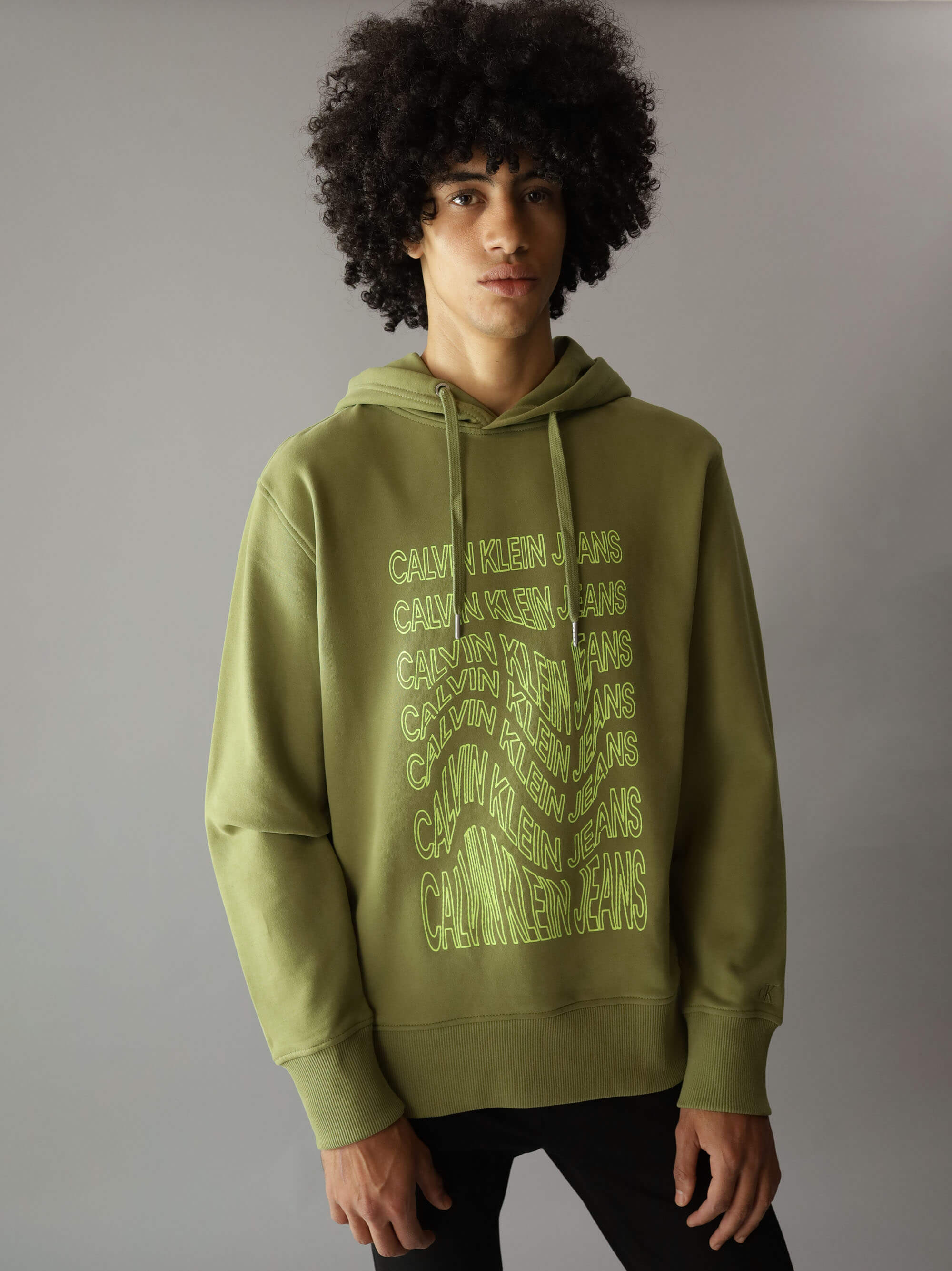 Sudadera Calvin Klein con Logo Hombre Verde