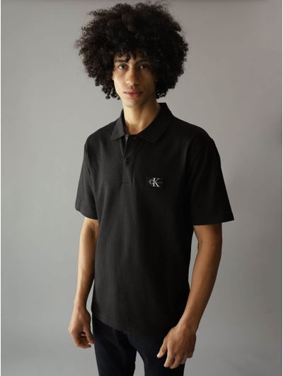 Polo-Calvin-Klein-Texturizado-Hombre-Negro