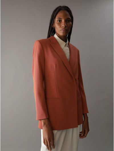 Saco-Calvin-Klein-Texturizado-Mujer-Naranja