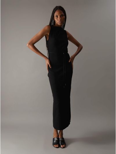 Vestido-Calvin-Klein-Texturizado-Mujer-Negro