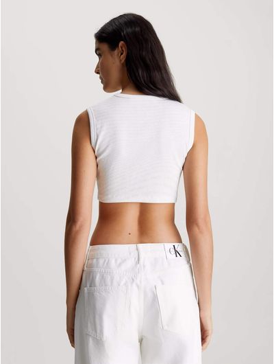 Crop-Top-Calvin-Klein-Logo-Estampado-Mujer-Blanco