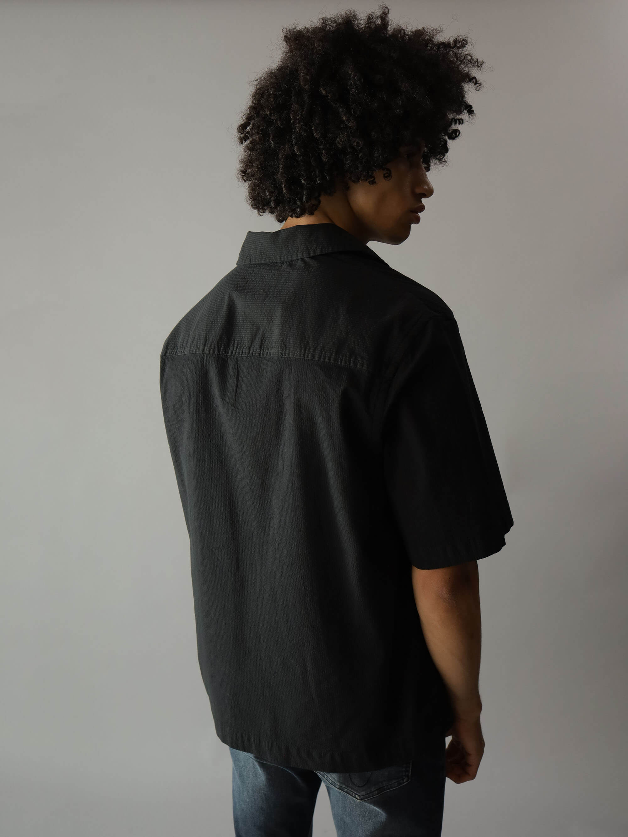 Camisa Calvin Klein Bolsillos Hombre Negro