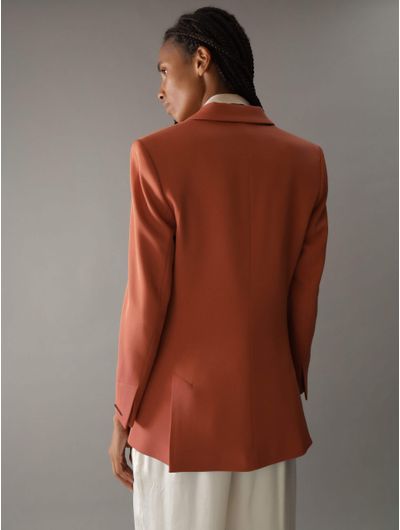 Saco-Calvin-Klein-Texturizado-Mujer-Naranja