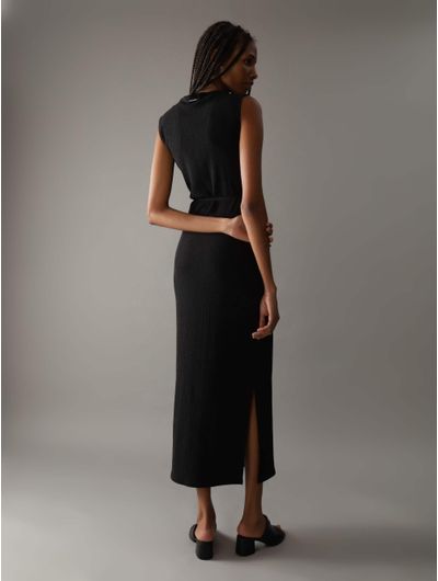 Vestido-Calvin-Klein-Texturizado-Mujer-Negro