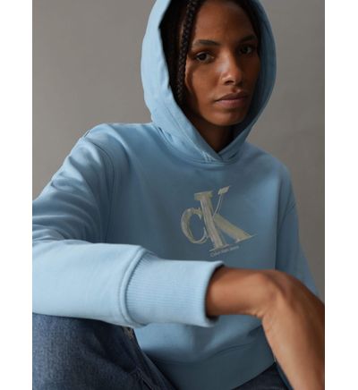 Sudadera Calvin Klein con Logo Mujer Azul Sudaderas calvinkleinmx