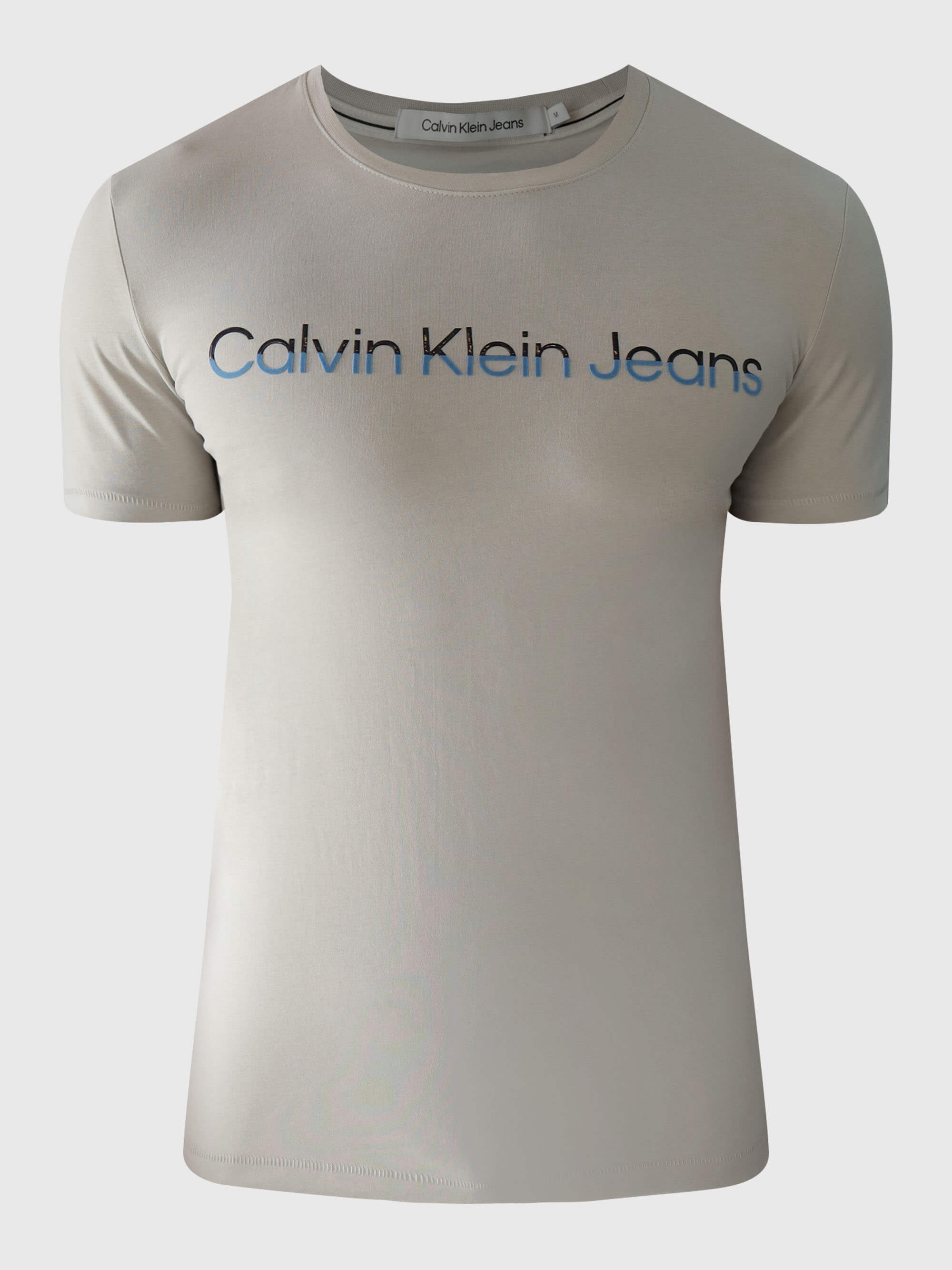 Playera Calvin Klein Logo Hombre Gris