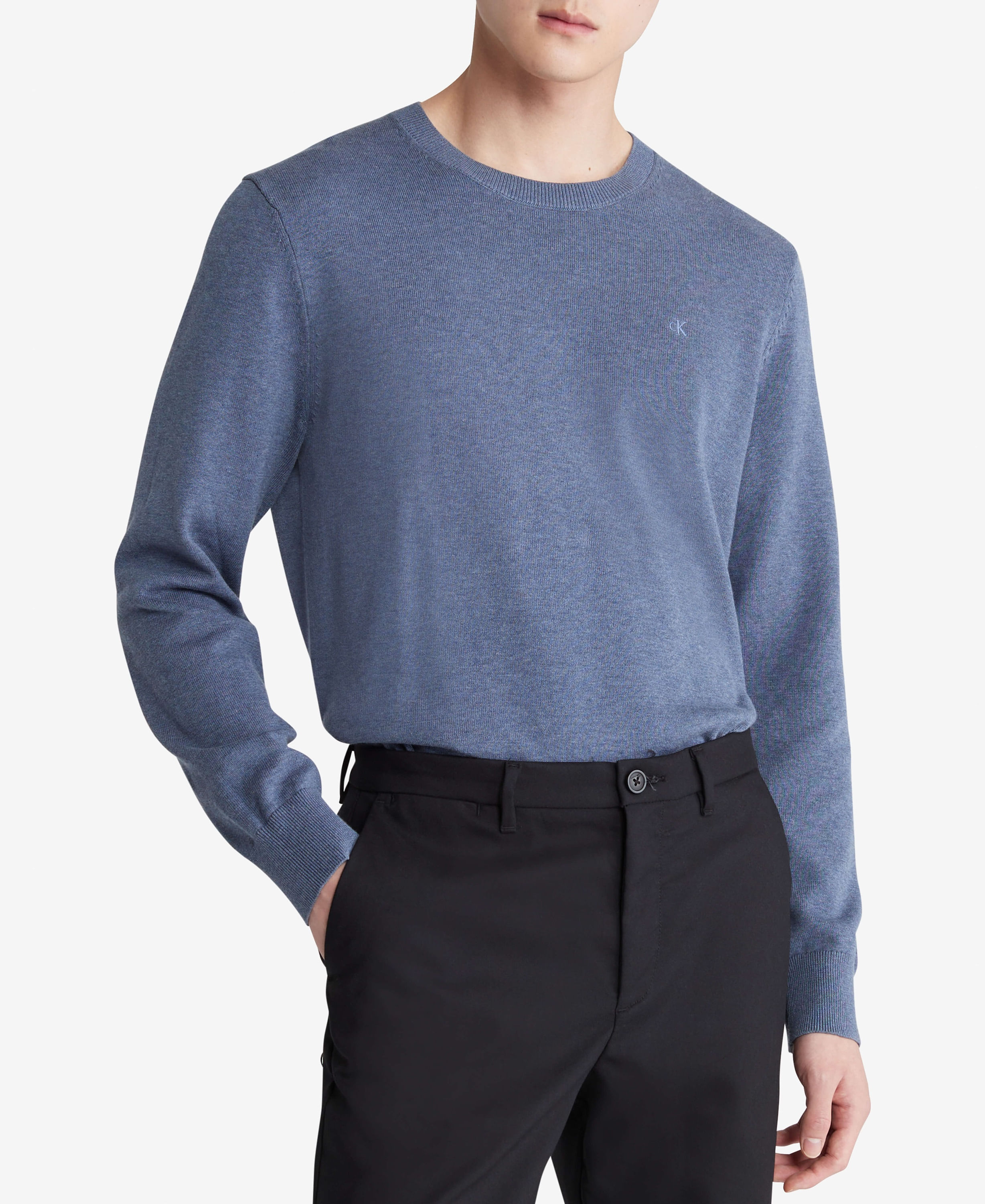 Suéter Calvin Klein Monograma Hombre Azul