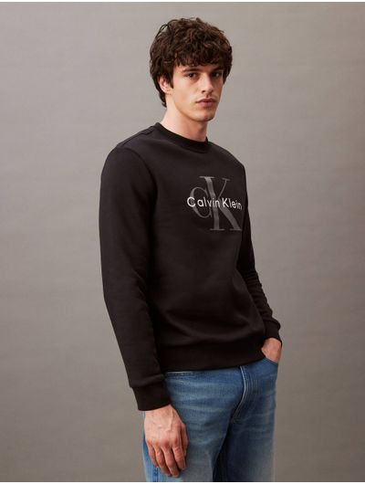 Sudadera-Calvin-Klein-Monologo-Hombre-Negro