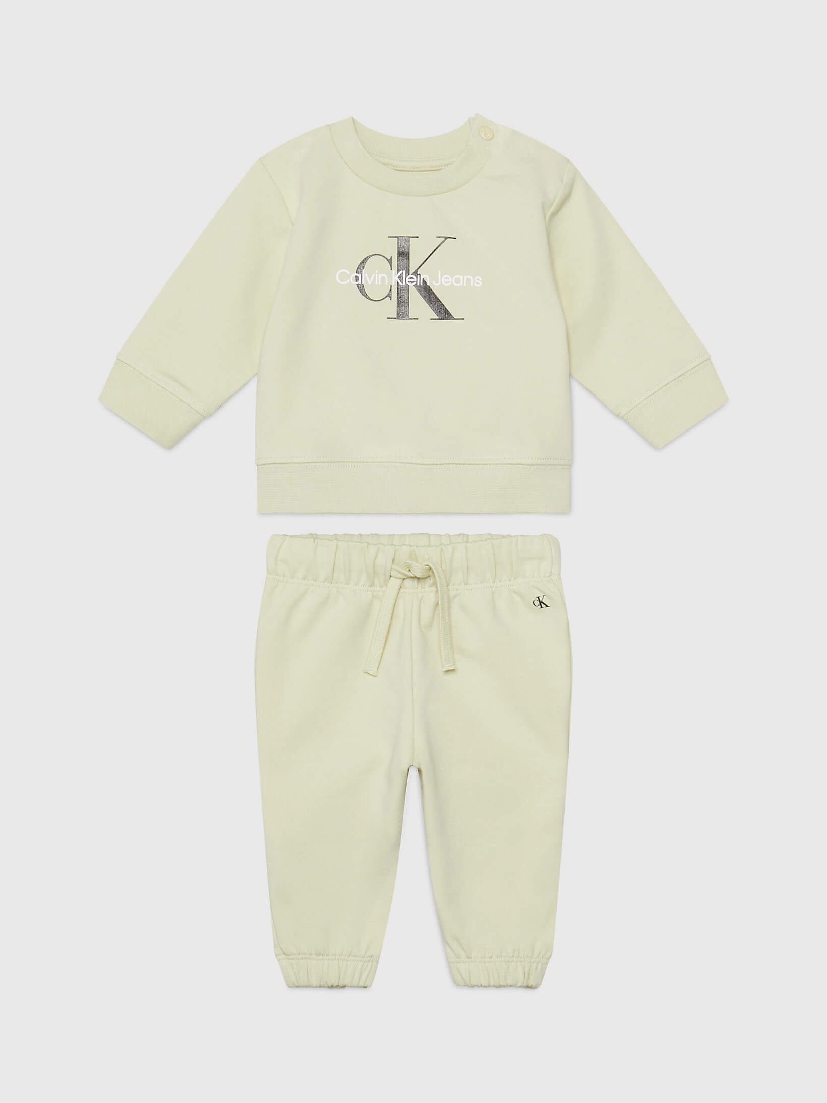 Set Calvin Klein de Pijama con Pantalón Bebé Beige