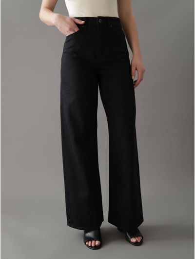 Jeans-Calvin-Klein-High-Rise-Wide-Leg-Mujer-Negro