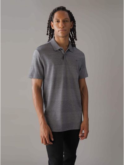 Polo-Calvin-Klein-con-Franjas-Jaspeadas-Hombre-Gris