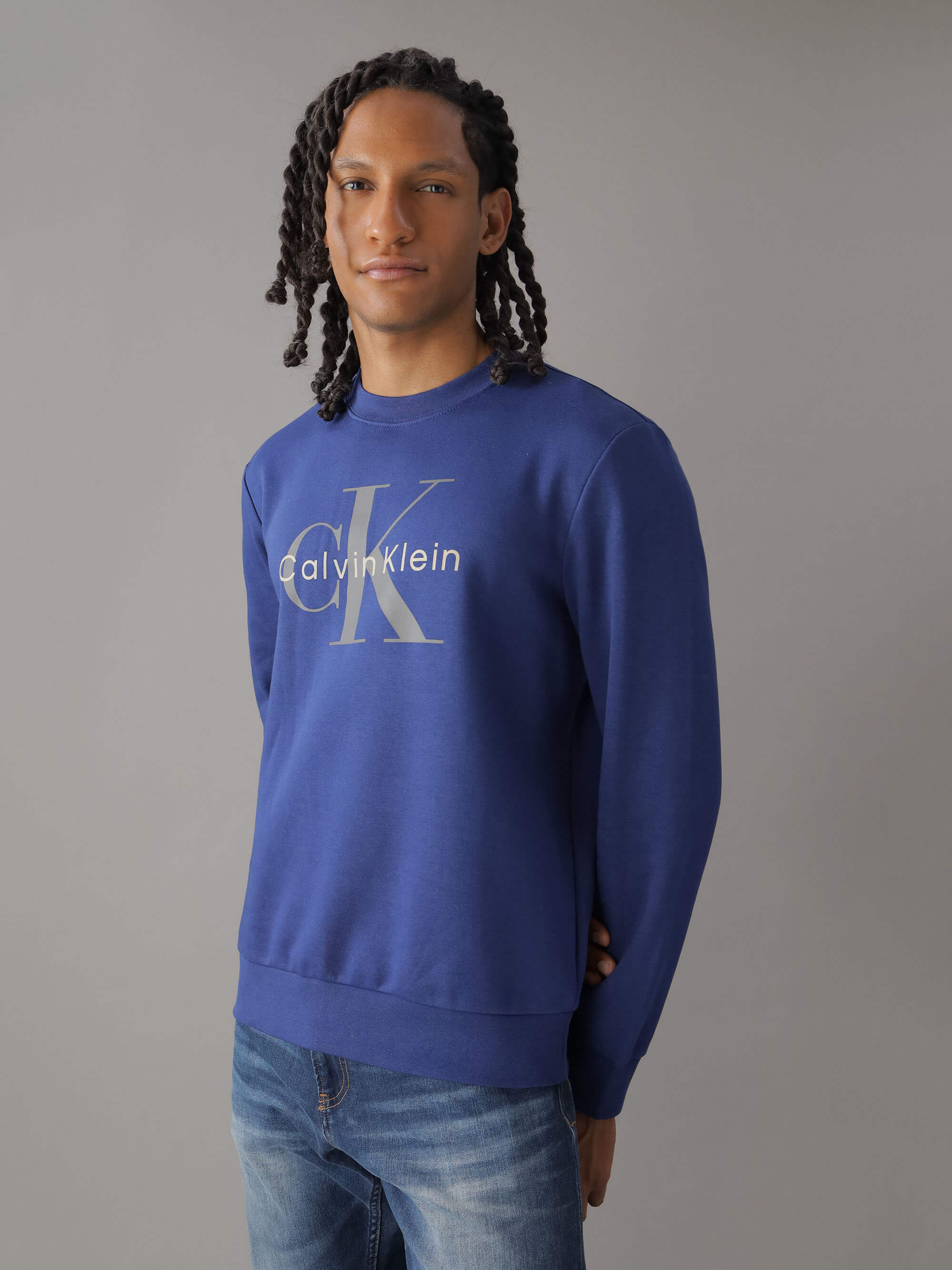 Sudadera Calvin Klein con Logo Hombre Azul