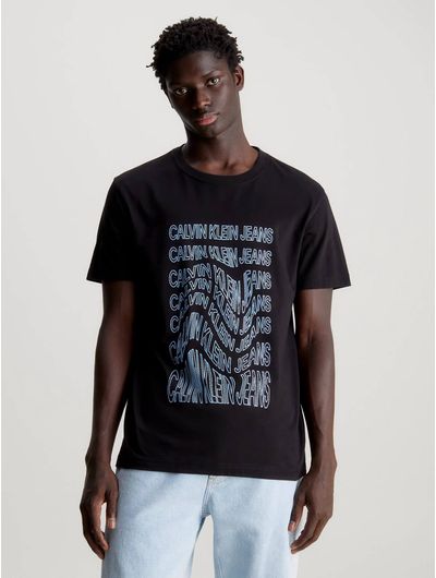 Playera-Calvin-Klein-Diseño-Estampado-Hombre-Negro