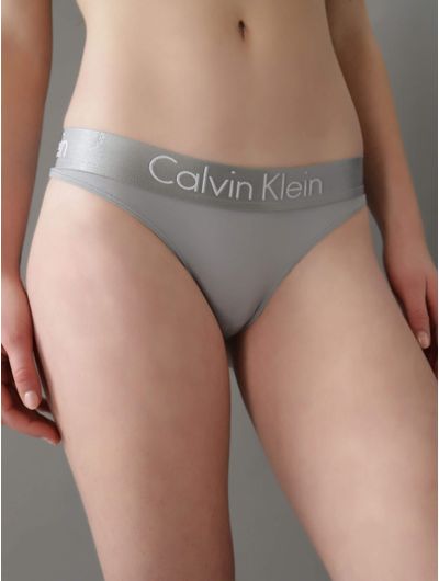 Tanga-Calvin-Klein-con-Logo-Mujer-Gris