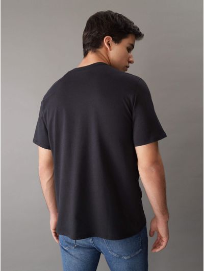 Playera-Calvin-Klein-con-Logo-a-Rayas-Hombre-Negro