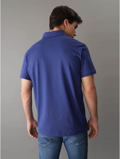 Polo-Calvin-Klein-con-Monograma-Bordado-Hombre-Azul