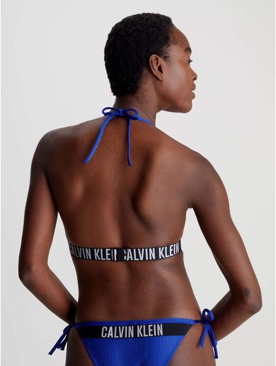 Traje-de-Baño-Calvin-Klein-Acanalado-Mujer-Azul