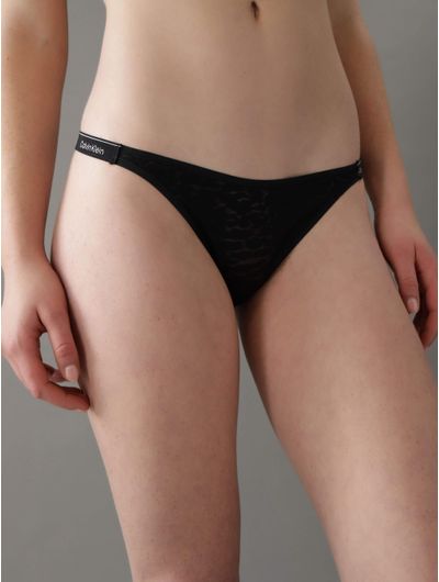 Tanga-Calvin-Klein-Dipped-String-Paquete-de-3-Mujer-Negro