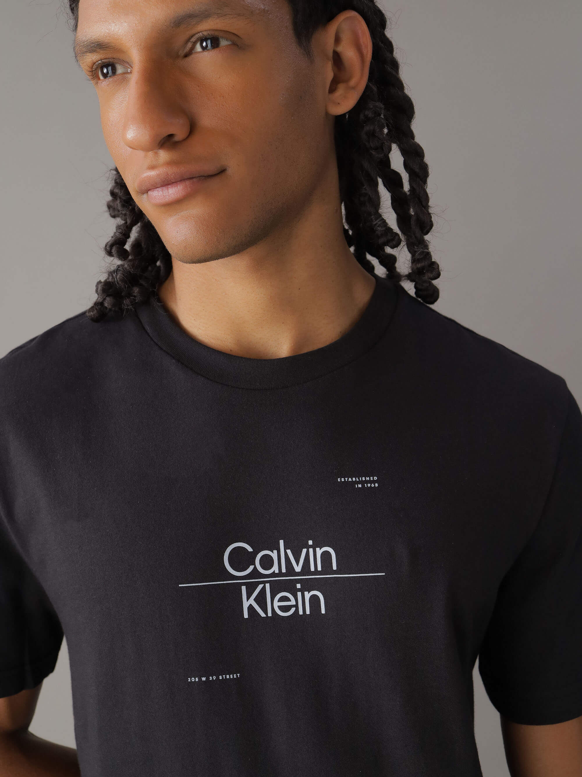 Playera Calvin Klein con Logo Estampado Hombre Negro