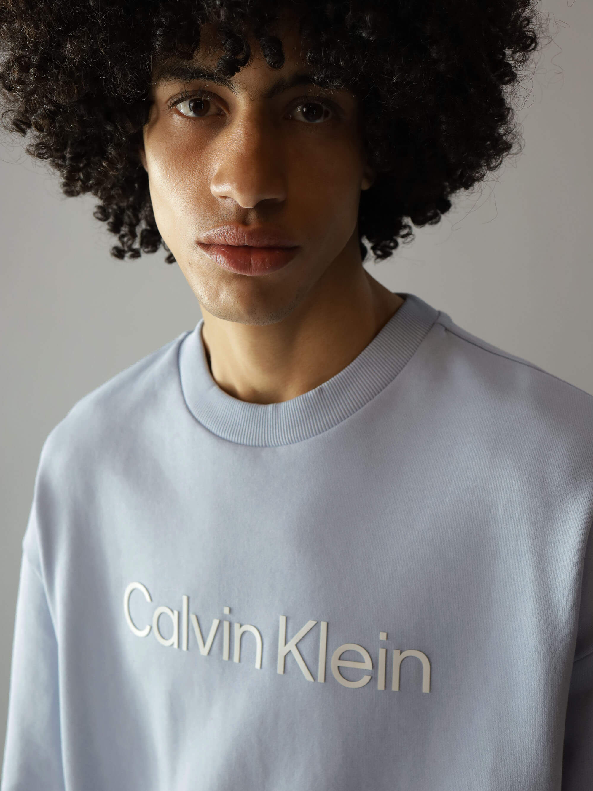 Sudadera Calvin Klein Logo Hombre Gris