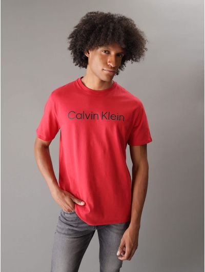 Playera-Calvin-Klein-Logo-Estampado-Hombre-Rojo