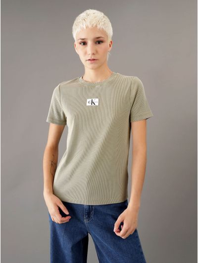 Playera-Calvin-Klein-Efecto-Deslavado-Mujer-Verde-Olivo