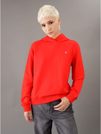 Sudadera-Calvin-Klein-Monograma-Bordado-Mujer-Naranja