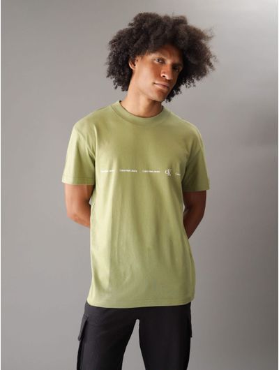Playera-Calvin-Klein-Logo-Estampado-Hombre-Verde-Olivo