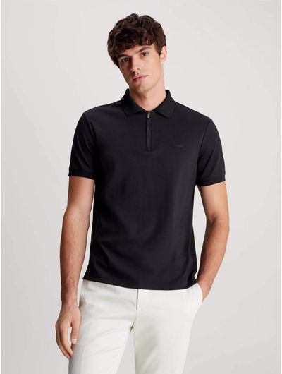 Polo-Calvin-Klein-Cremallera-Hombre-Negro