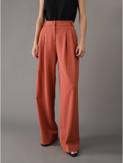 Pantalon-Calvin-Klein-Pinzas-en-Pretina-Mujer-Naranja