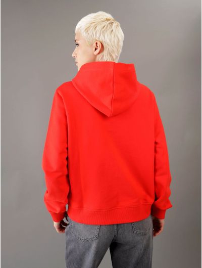 Sudadera-Calvin-Klein-Monograma-Bordado-Mujer-Naranja