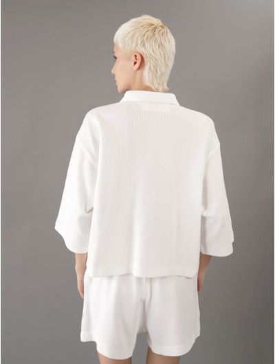 Camisa-Calvin-Klein-Texturizado-Mujer-Blanco