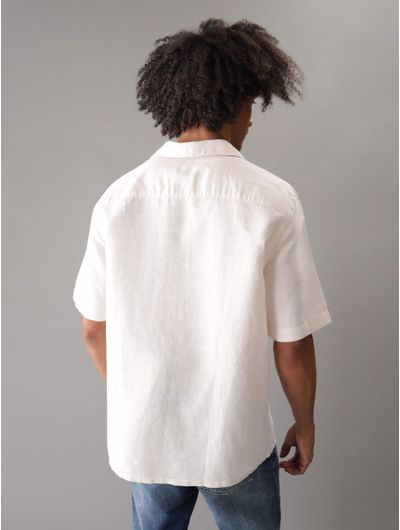 Camisa-Calvin-Klein-Polygine-Hombre-Beige