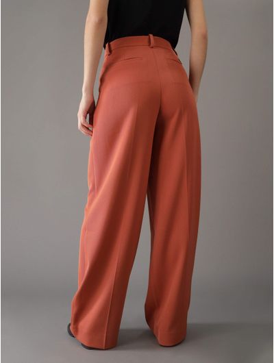 Pantalon-Calvin-Klein-Pinzas-en-Pretina-Mujer-Naranja