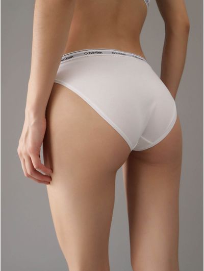 Bikinis-Calvin-Klein-Modern-Logo-Cotton-Stretch-Paquete-de-3-Mujer-Blanco