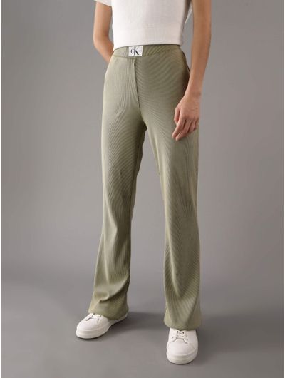 Pantalon-Calvin-Klein-Deslavado-Mujer-Verde-Olivo