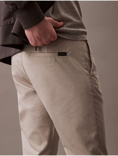 Pantalon-Calvin-Klein-Slim-Trouser-Hombre-Beige