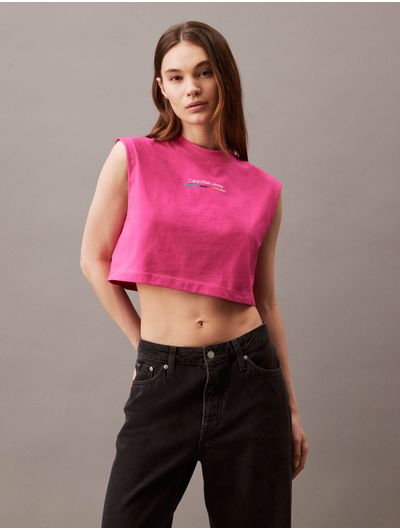 Top-Calvin-Klein-Pride-Sin-Mangas-Rosa
