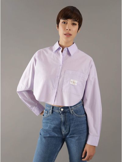 Camisa-Calvin-Klein-Logo-en-Etiqueta-Mujer-Morado